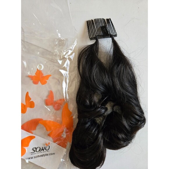 Soho Style Curled Comb Volumizing Hair Extension Dark Brown - Picture 5 of 6